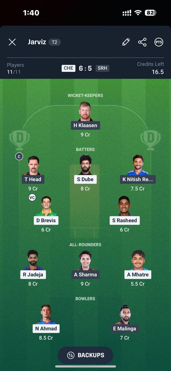 Dream11 Grand League Team