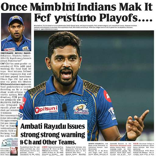 “Once Mumbai Indians Make It To Playoffs...”: Ambati Rayudu Issues Strong Warning to RCB and Other Teams