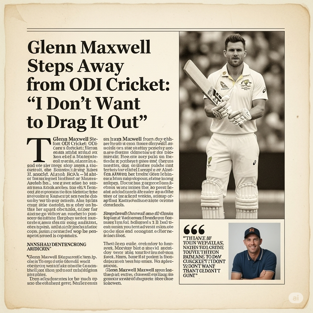Glenn Maxwell Reflects on His ODI Farewell: “It Feels Like the Right Moment to Step Away”
