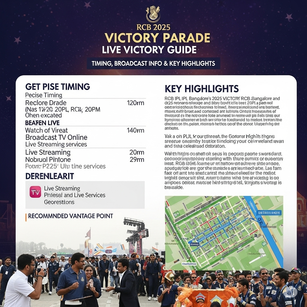 Step Inside RCB’s IPL 2025 Victory Parade: Live Stream Info, Timing & Celebration Details