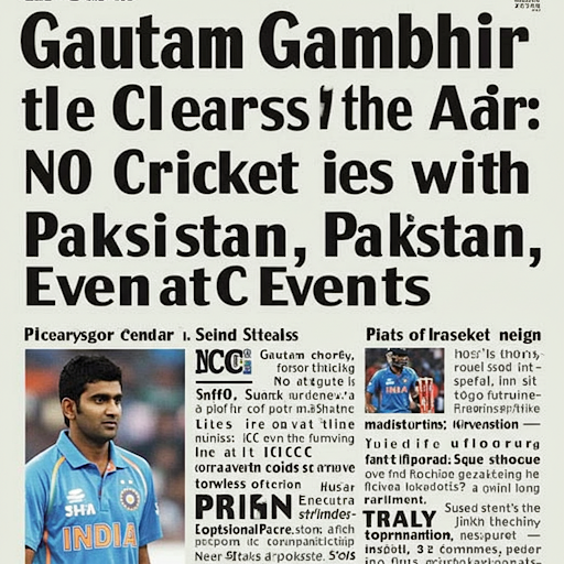 Gautam Gambhir Clears the Air: No Cricket Ties with Pakistan, Even at ICC Events