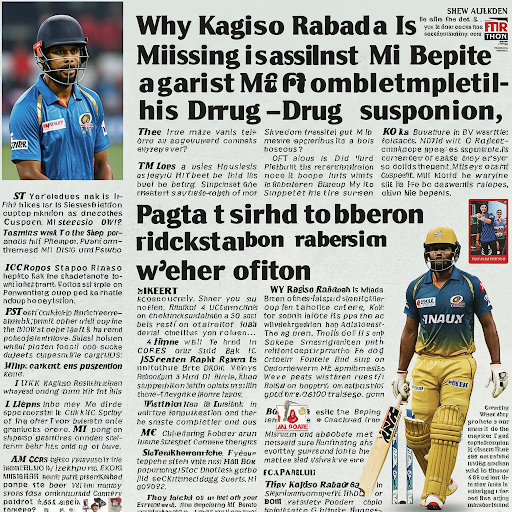 Why Kagiso Rabada Is Missing Against MI Despite Completing His Drug Suspension