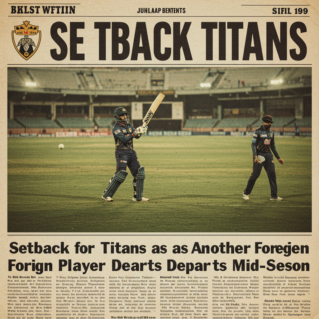 Major Setback for Gujarat Titans as Another Overseas Player Exits Mid-Tournament
