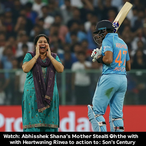 Watch: Abhishek Sharma's Mother Steals the Show with Heartwarming Reaction to Son’s Century