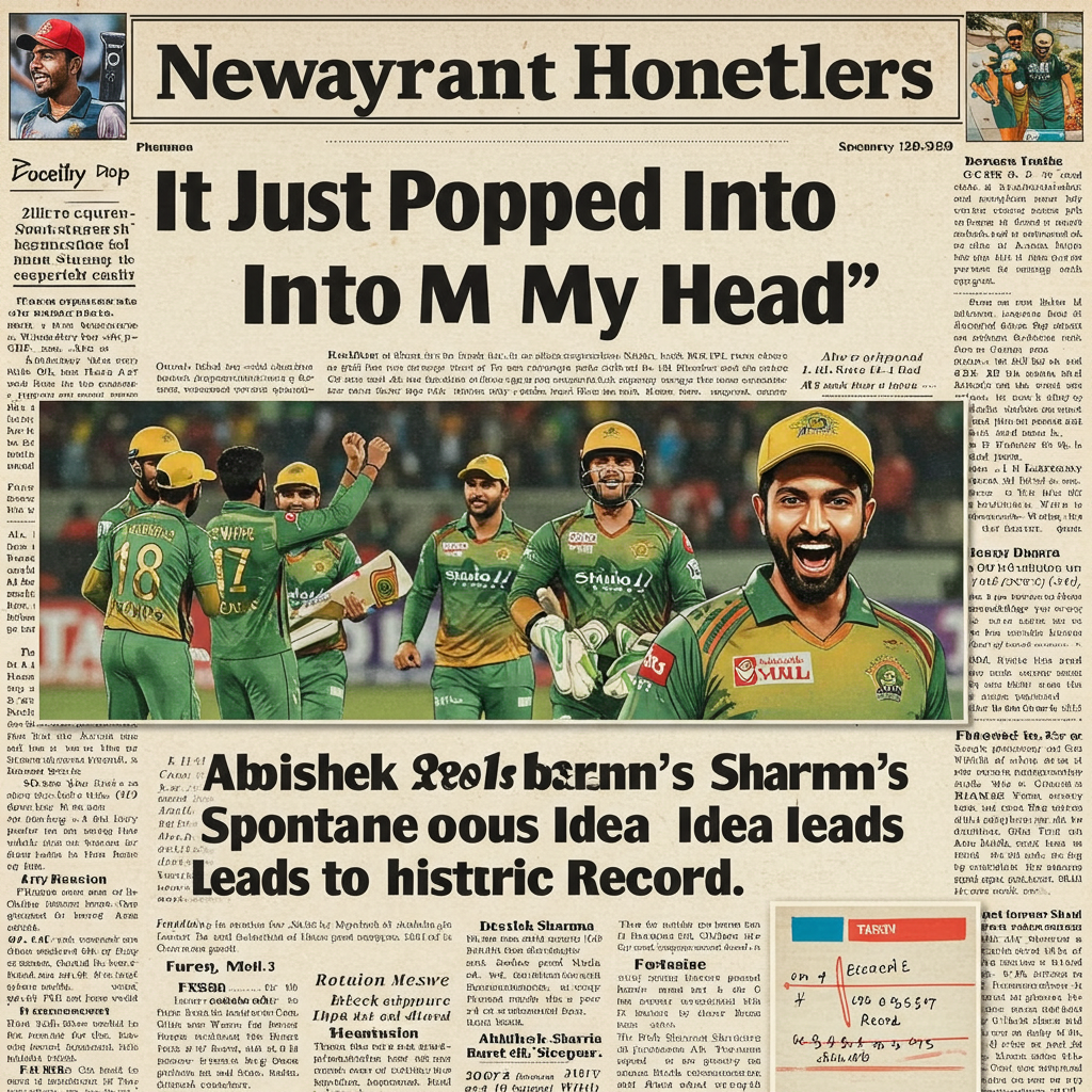 “It Just Popped Into My Head”: Abhishek Sharma’s Spontaneous Idea Leads to Historic IPL Record