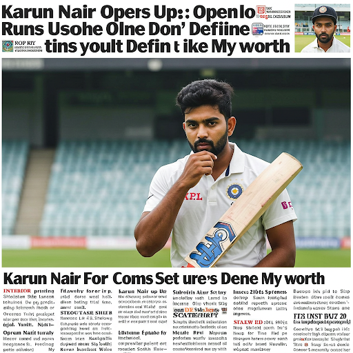 Karun Nair Opens Up: Runs Alone Don’t Define My Worth