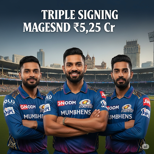 Mumbai Indians Make Headlines with Triple Signing; One Bagged ₹5.25 Cr Deal