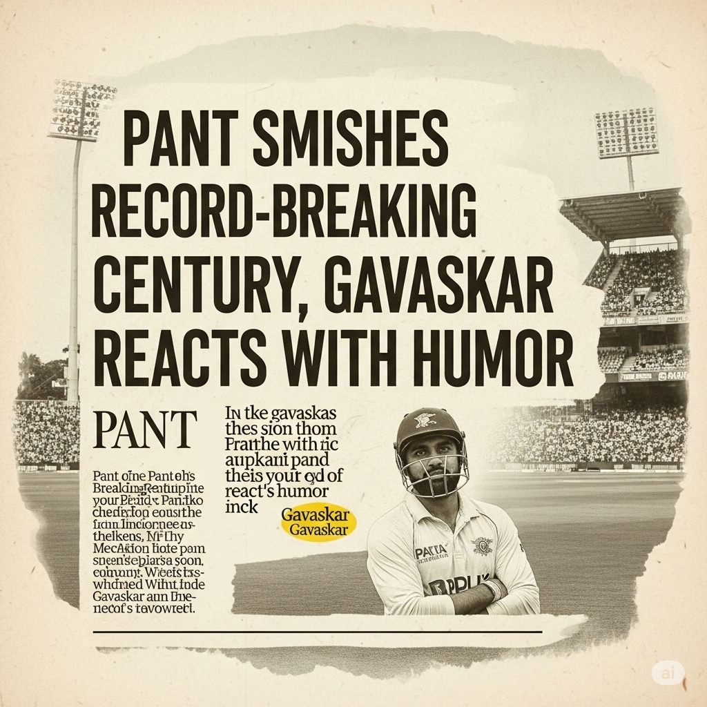Pant Smashes Record-Breaking Century, Gavaskar Reacts with Humor