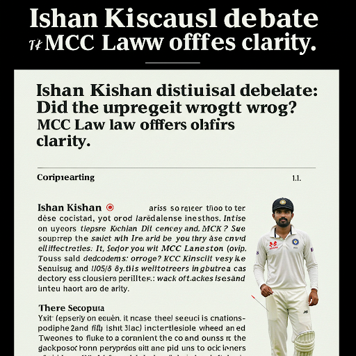 Ishan Kishan Dismissal Sparks Debate: Did the Umpire Get It Wrong? MCC Law Offers Clarity