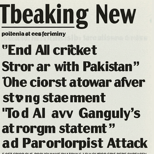 'Sever Cricketing Ties with Pakistan': Sourav Ganguly's Strong Reaction After Pahalgam Attack