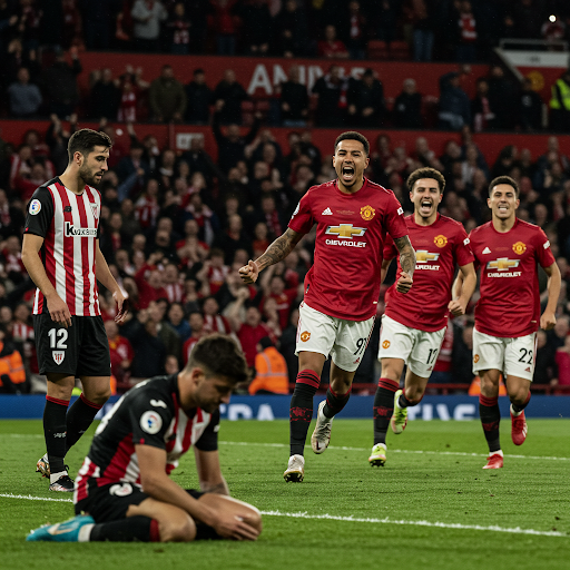 Manchester United Take the Edge in Semi-Final Battle Against Short-Handed Bilbao