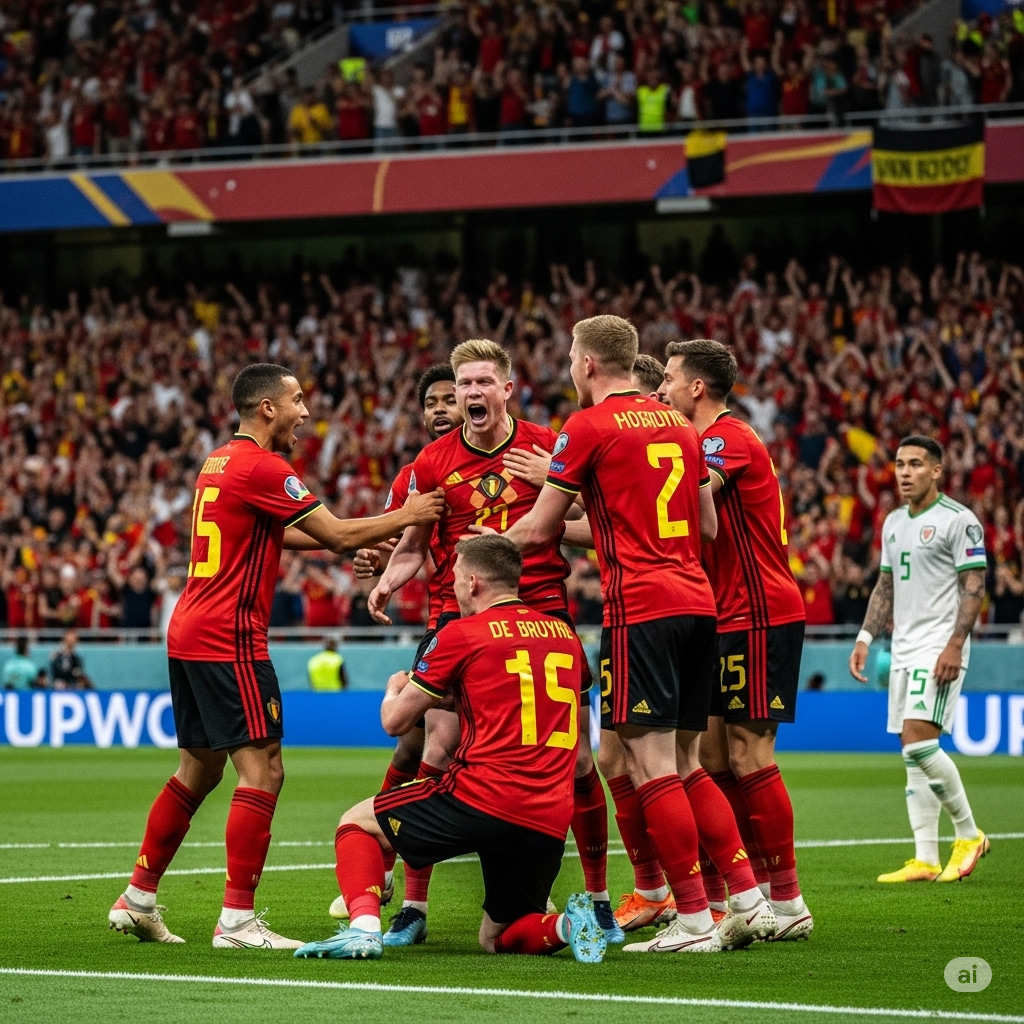 De Bruyne Inspires Belgium To Edge Out Wales In Dramatic Seven-Goal Contest