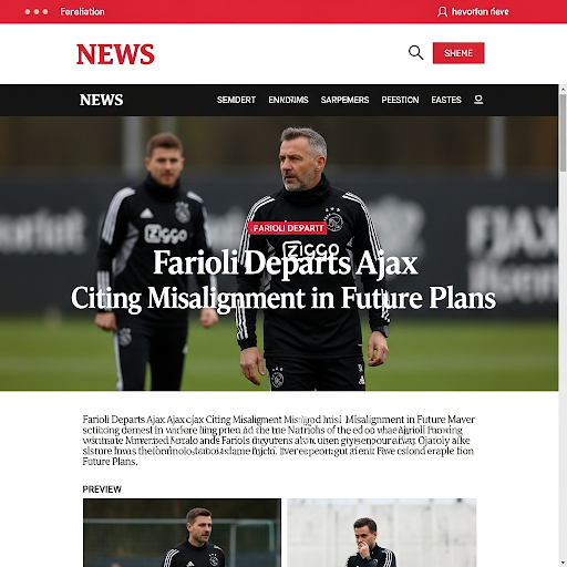 Farioli Departs Ajax Citing Misalignment in Future Plans