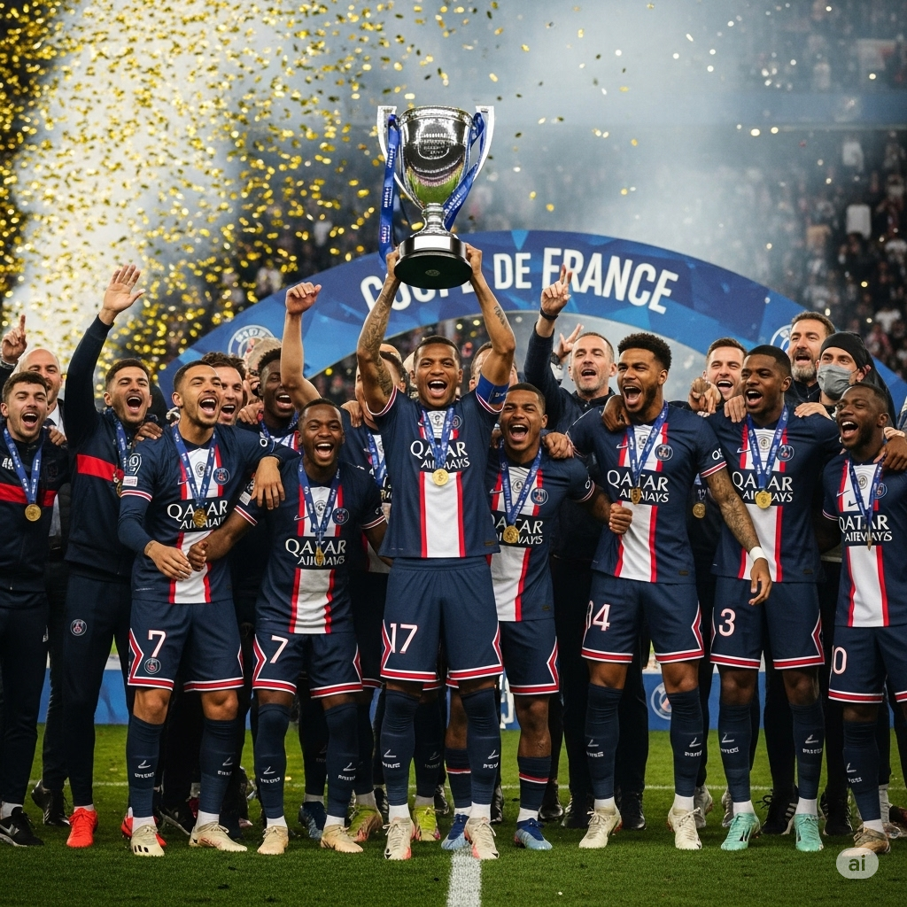 PSG’s Barcola Sparks a One-Sided Coupe de France Final Victory Over Stade de Reims